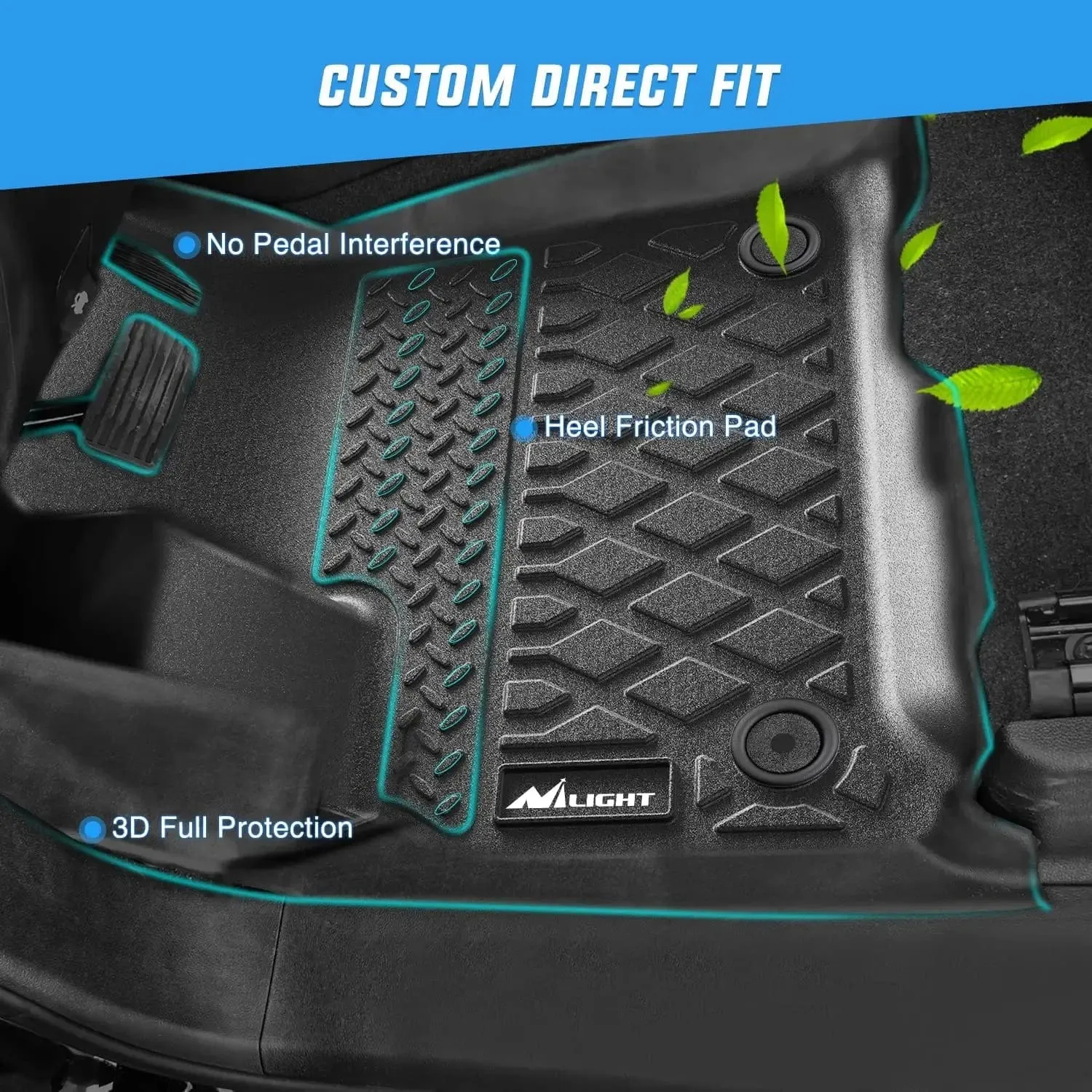 2019-2024 Dodge Ram 1500 TPE Floor Mats