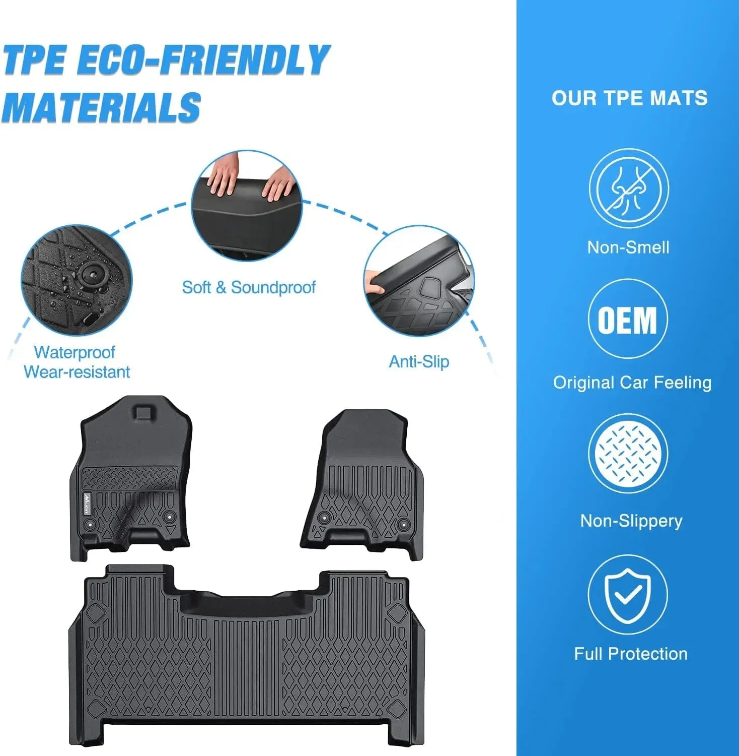 2019-2024 Dodge Ram 1500 TPE Floor Mats