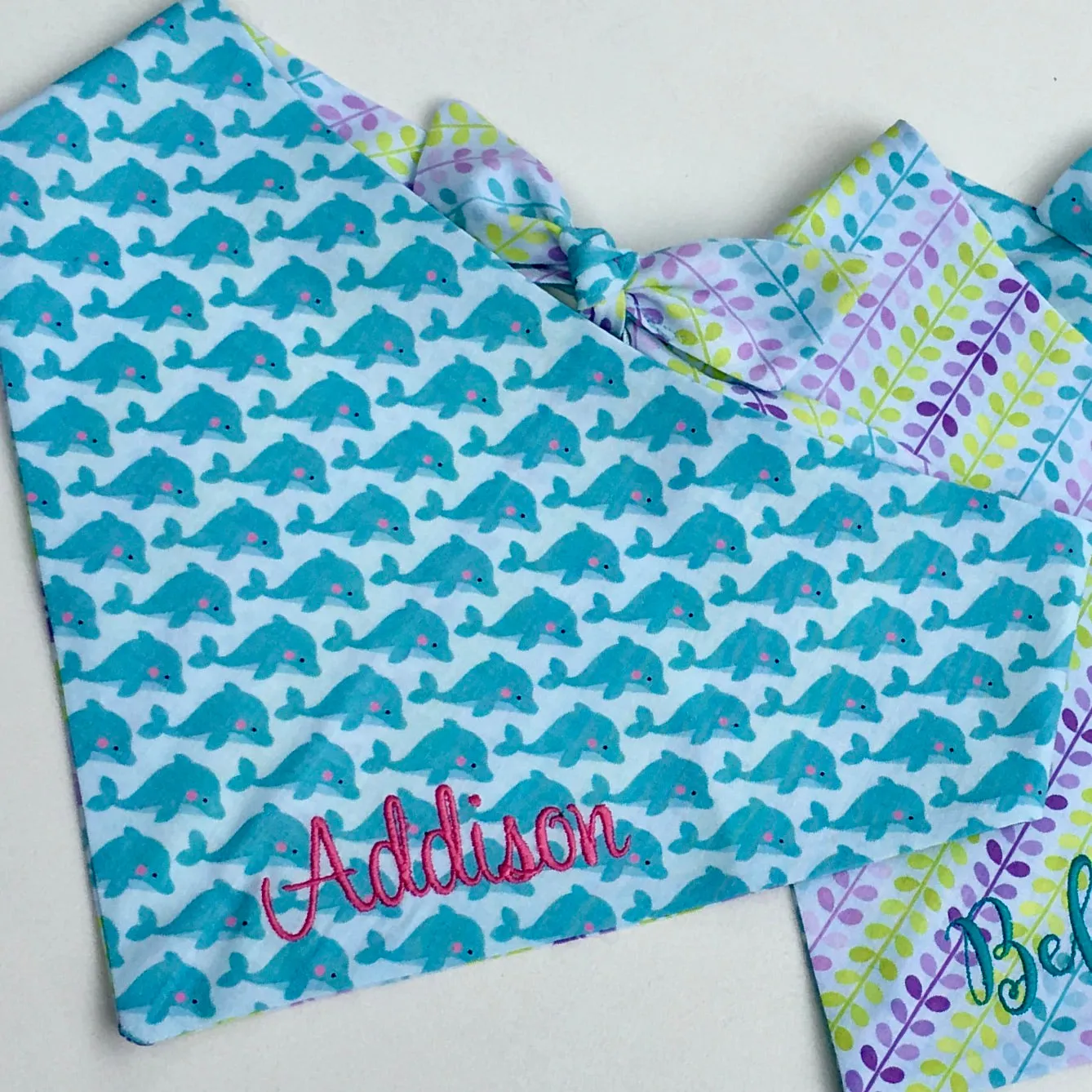 Dolphins and Whales oh My Summer Dog Bandanas Personalized with Name