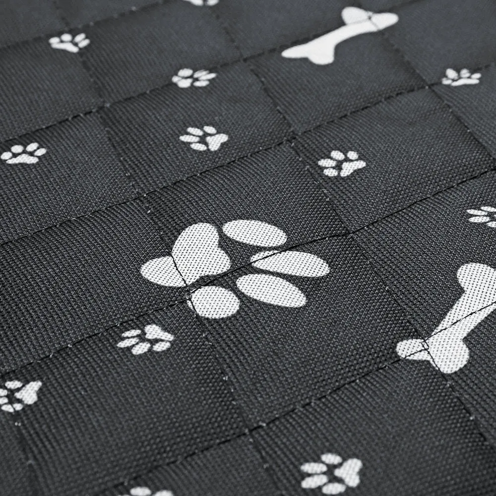 Fiber Pet Cooling Mat Bed for Dogs & Cats - Soft Summer Chilly Pad Cushion, Black, Sizes S/M/L/XL