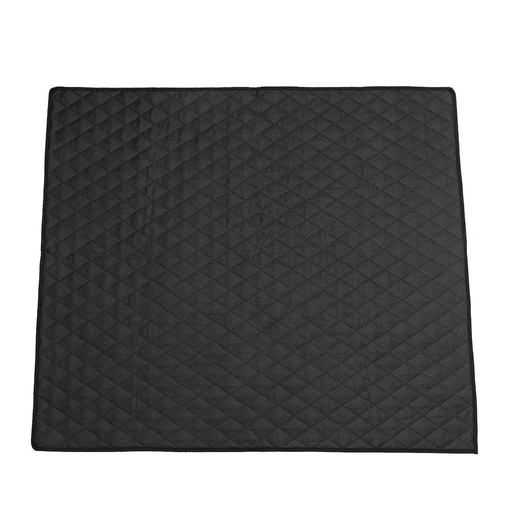 Fiber Pet Cooling Mat Bed for Dogs & Cats - Soft Summer Chilly Pad Cushion, Black, Sizes S/M/L/XL