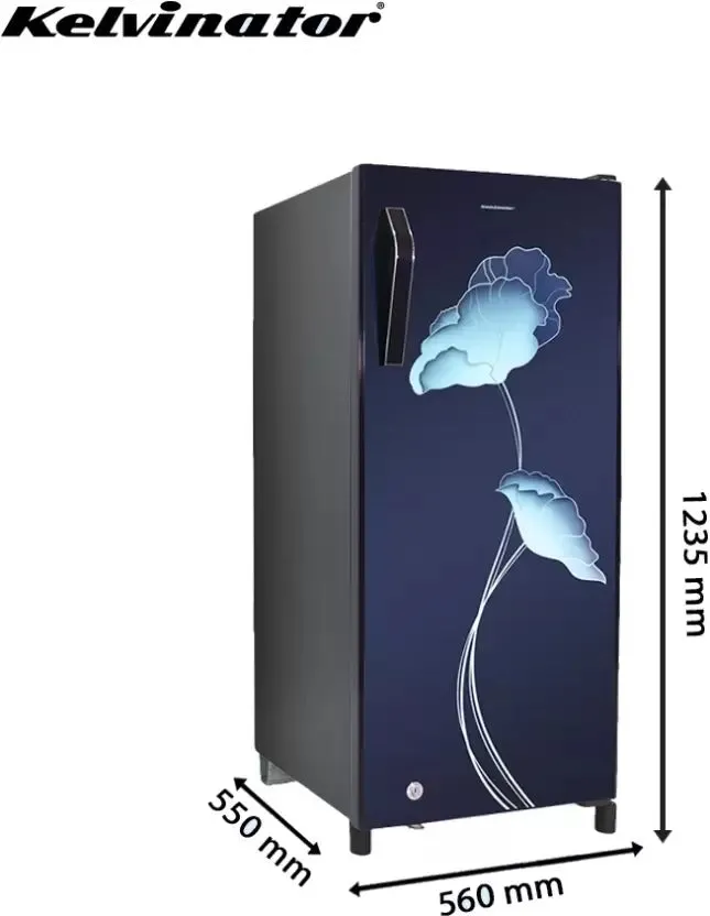 Kelvinator 180 L Direct Cool Single Door 2 Star Refrigerator  (Dark Blue, KRD-B210DBG)