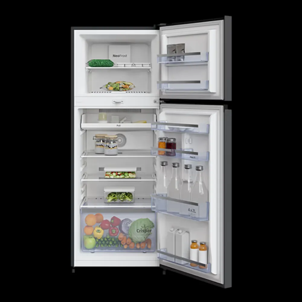 Voltas Beko RFF295D/W0XBR 250 Litres 2 Star Frost Free Double Door Refrigerator Wooden Black