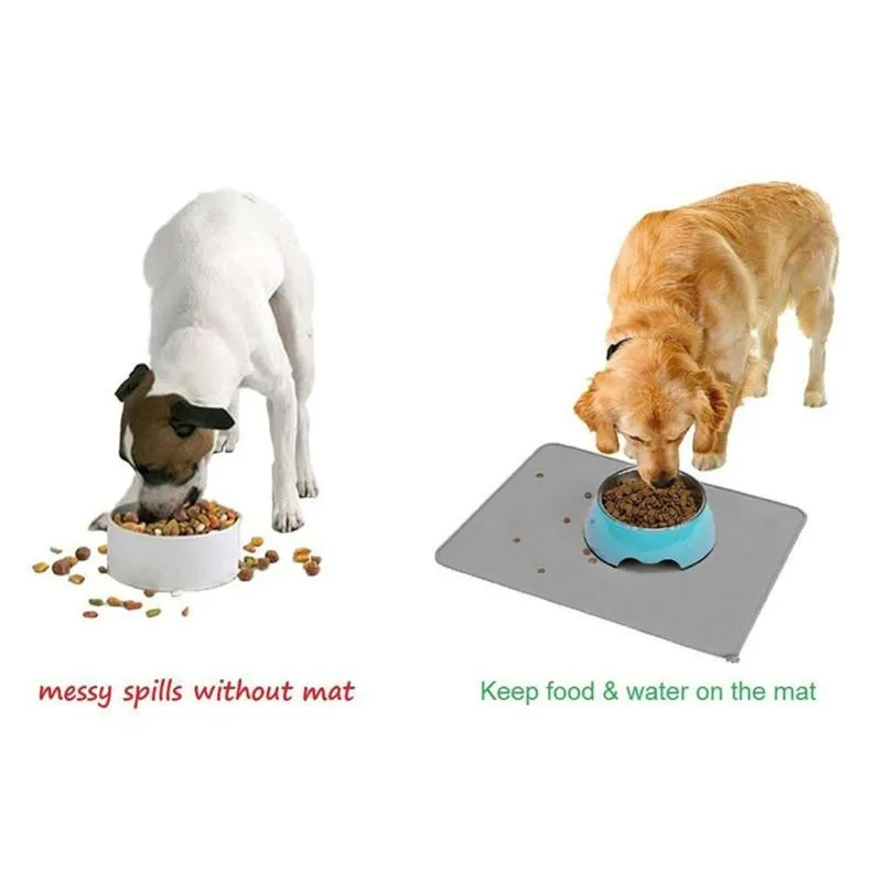 Waterproof Pet Bowl Mat - Easy to clean